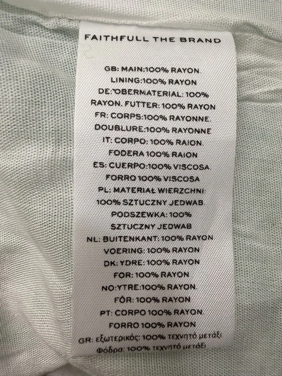 Faithfull the Brand Taormina Midi Dress Women's XL Crepe Resortwear Vacation - Picture 10 of 12